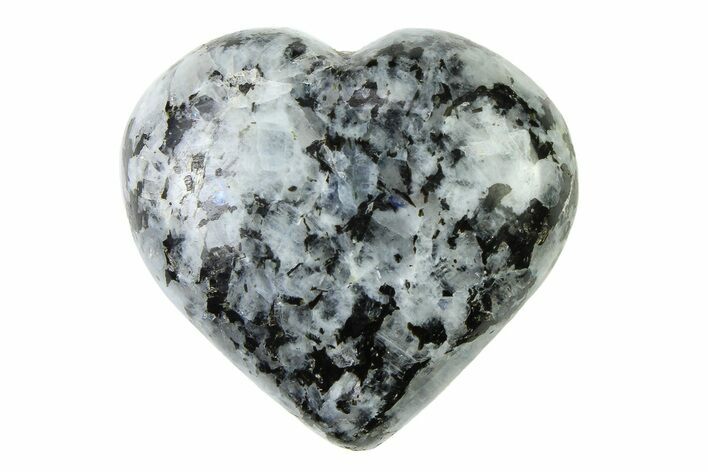 1.6" Polished Rainbow Moonstone Hearts  - Photo 1